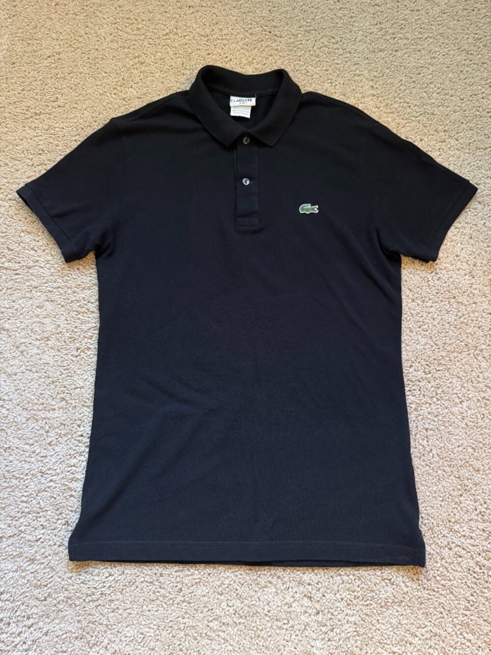 Lacoste Slim Fit Black Polo Shirt Men’s Medium